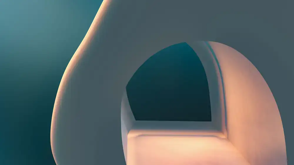 Abstract geometric shapes representing rest and calm